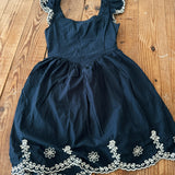 Navy Evening Petal Mini Dress