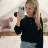 Black Cozy but Chic Ribbed Long sleeve