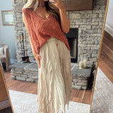 Latte Wade Maxi Skirt