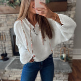 Cleo Ivory Cropped Knit Hooded Sweater