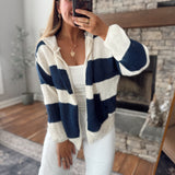 Navy Boardwalk Blues Cardigan