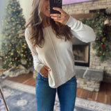 Bone Eva Front Seam Sweater