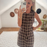 Plaid Intentions Vest & Skort Set