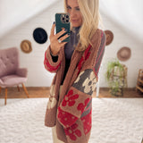 Ginger Caramel Oversized Daisy Terry Knit Cardi IN STORE