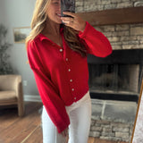 Red Londyn Cardigan