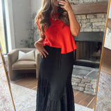Black In The Mix Maxi Skirt