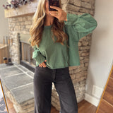 Green Faded Frame Long Sleeve