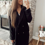 Above All Black Waffle Trench Cardi