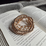 Gold & Pearl Beaded Bracelets