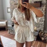 Natural Paperbag Rope Shorts