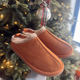 Aymie Cognac Suede Slippers