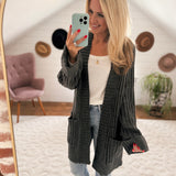 Charcoal Postiano Open Front Cardigan IN STORE