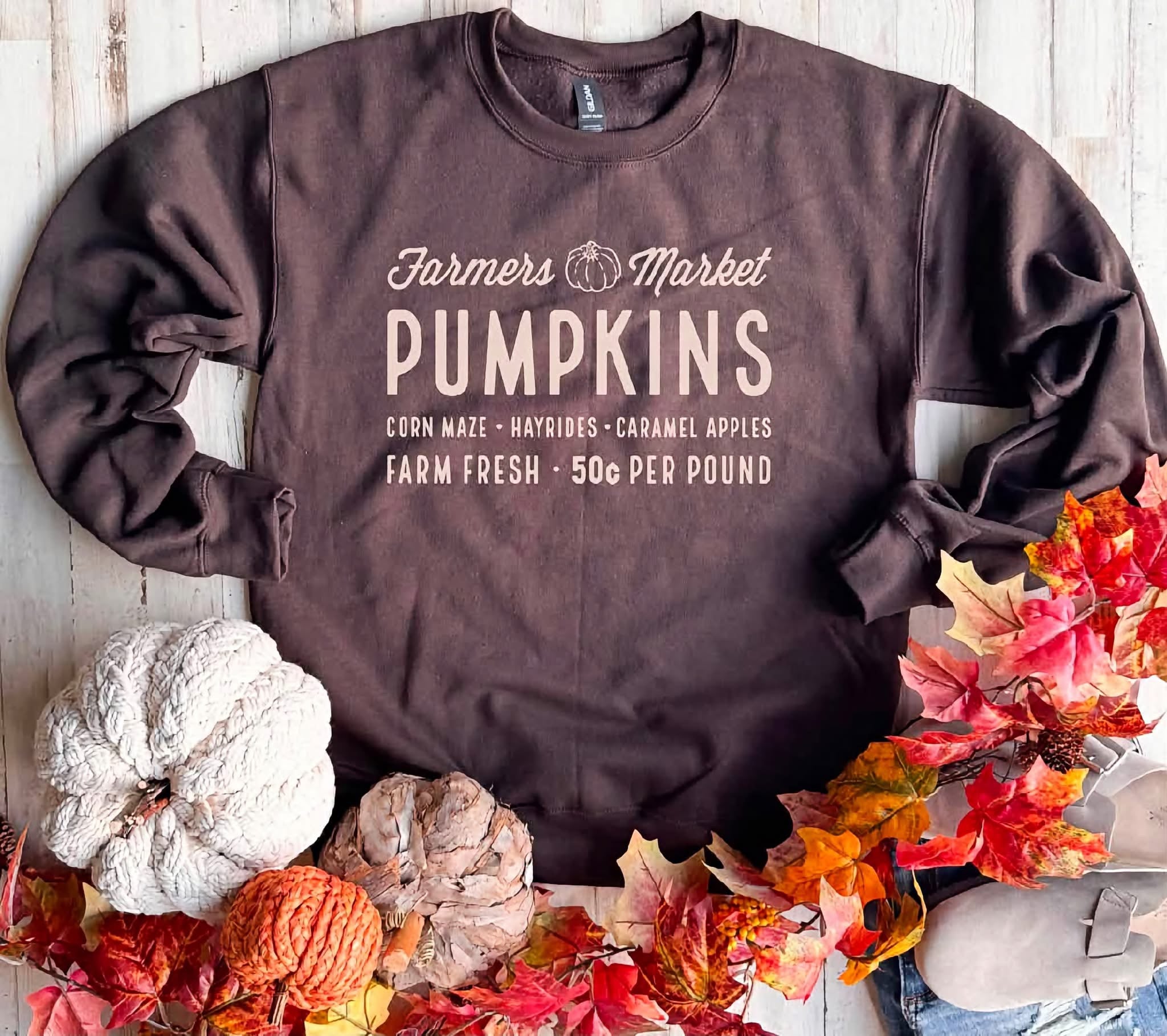 Brown Farmers Market Pumpkin Crew Preorder