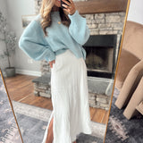 Off White Keri Gauze Midi Skirt