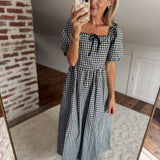 Navy & Cream Dellah Midi Dress
