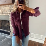 Plum Velvet Haze Shacket