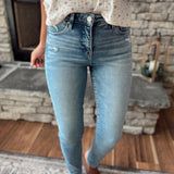 Light Risen Tummy Control HR Ankle Slim Skinny Denim