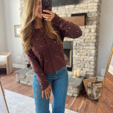 Raisin Kissed with Dots Cardigan