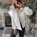 Ivory Oversized Sherpa Vest