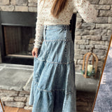 Risen Medium HR Ruffle Long Skirt