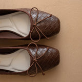 Coffee Woven Logan Ballet Flat