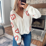 Cream Heartfelt Cardigan