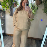 PLUS Tan Gauze Pants IN STORE