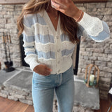 Gentle Waves Light Blue Cardi Sweater