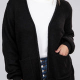 PLUS Waffle Cardi W/ Pockets