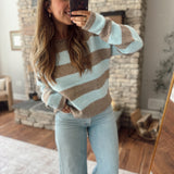 Brown & Sky Autumn Avenue Sweater