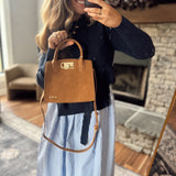 Camel Nixie Nubuck Small Tote