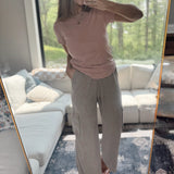 Mocha Cargo Craze Tencel Wide Leg Pants