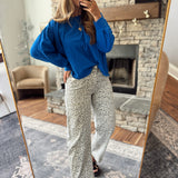 Vervet Leopard Print Utility Barrel Jeans