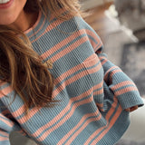 Light Blue Striped Hoboken Sweater