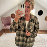 Olive Romy Flannel Jacket