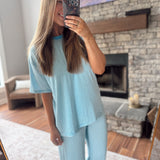 Blue Striped Selah Oversized Tee