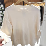 Irys Ivory Exposed Seam Sweater IN STORE