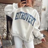 Ash Gray Introvert & Extrovert Mock Neck Sweatshirt