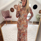 Cream Floral Sascia Maxi Dress