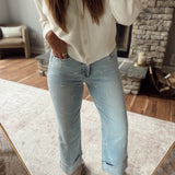 Mica Blue Dress Embroidered Straight Denim