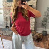 Dark Red Amable Tee