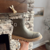 Green Drip Rain Boots