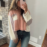 Milana Mauve Color Block Long Sleeve