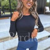 BIRDIE AirSkin Long Sleeve Top in Black
