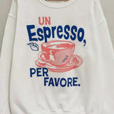 Un Espresso White Grapic Crew