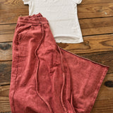 Scarlett Red Wide Leg Terry Pants