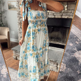 Blue Radiant Feelings Midi Dress