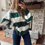 Hunter Green Field Day Half Zip Sweater