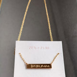Gold Bar Love You Mama Necklace