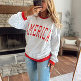 Light Heather Gray USA Sweatshirt